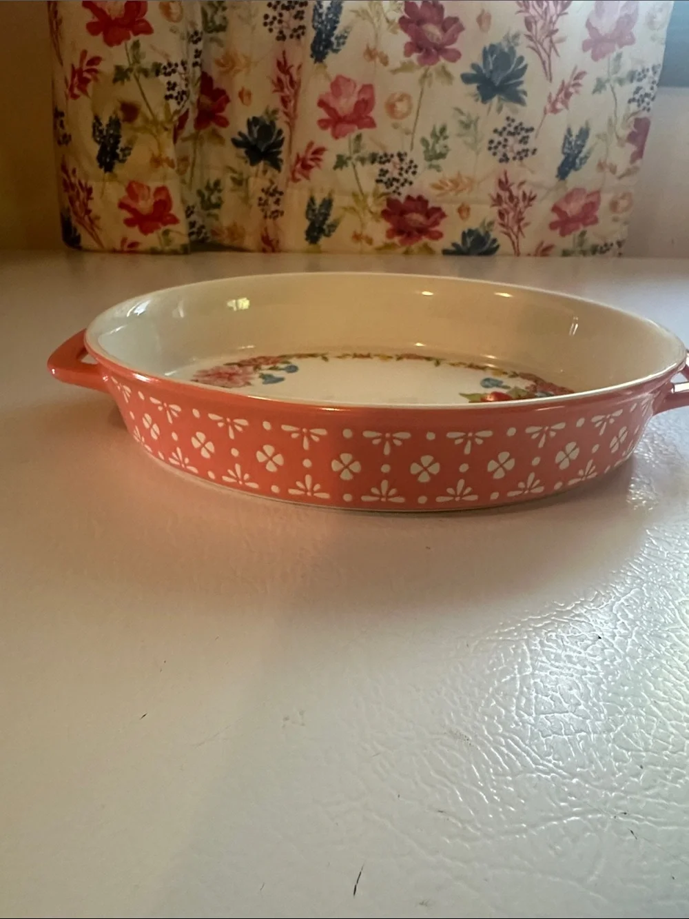 The Pioneer Woman Sweet Rose Coral Ceramic Serving Dish